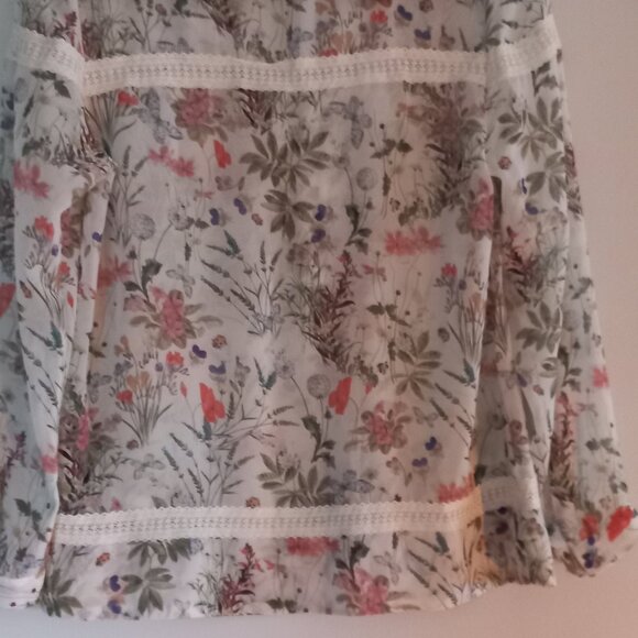 THE KOOPLES garden floral blouse with laces and lace - Picture 13 of 15